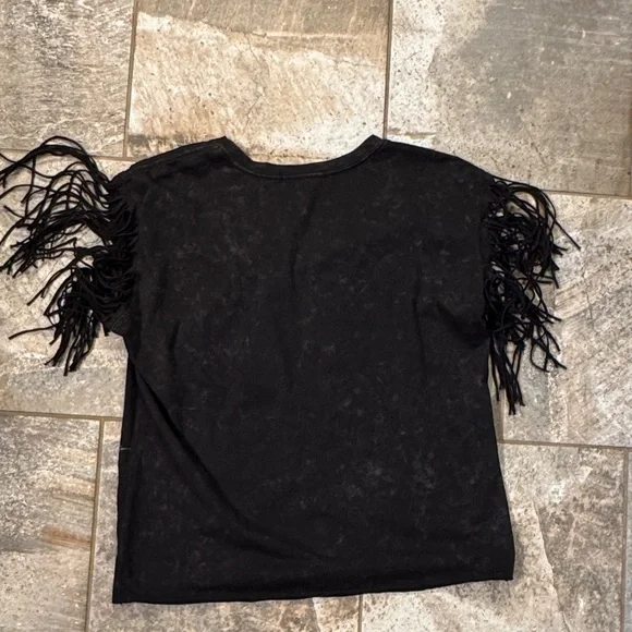 Western Fringe Sleeve 'Let's Rodeo' Aztec Graphic T-Shirt - Picture 4 of 5